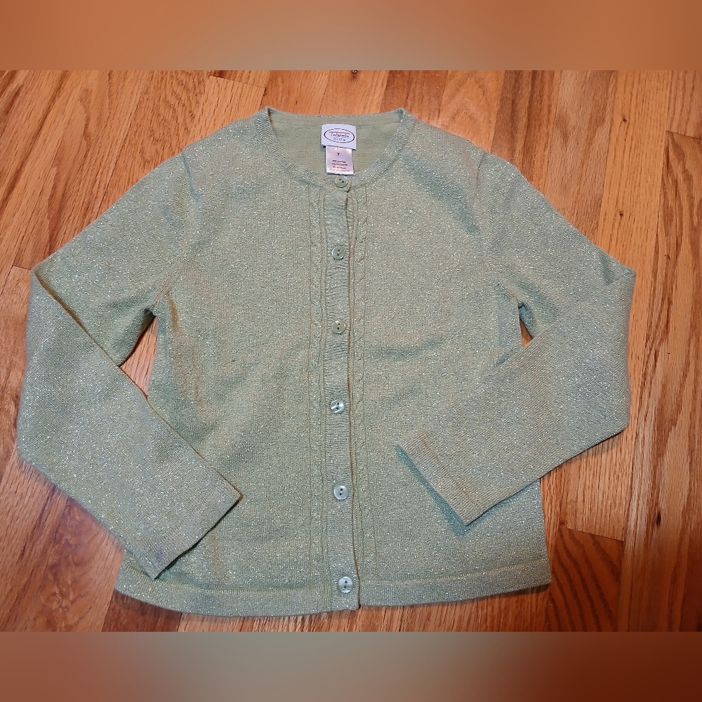 Sweater Sparkle Green Talbots Size 6/7